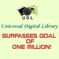 The Universal Digital Library announces that it surpassed its original goal of one million books
